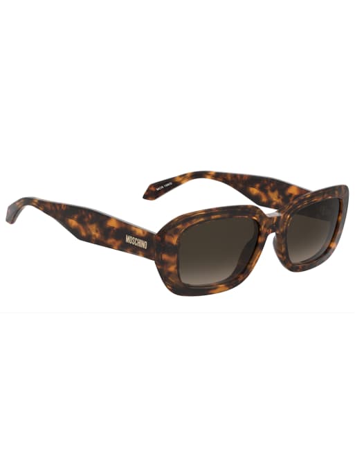 Moschino - Vierkante zonnebril in bruin, 3 van 4