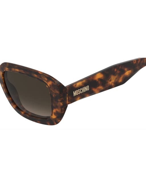 Moschino - Vierkante zonnebril in bruin, 4 van 4