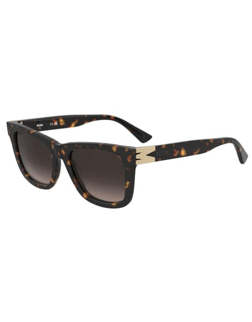 Moschino - Vierkante zonnebril in havana bruin, 2 van 4