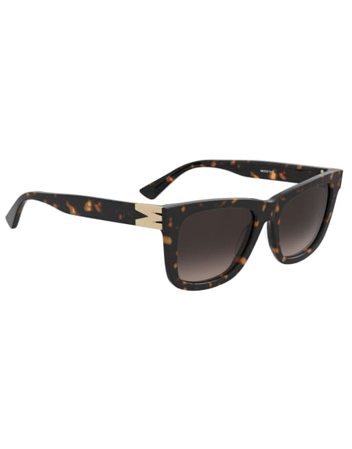 Moschino - Vierkante zonnebril in havana bruin, 3 van 4