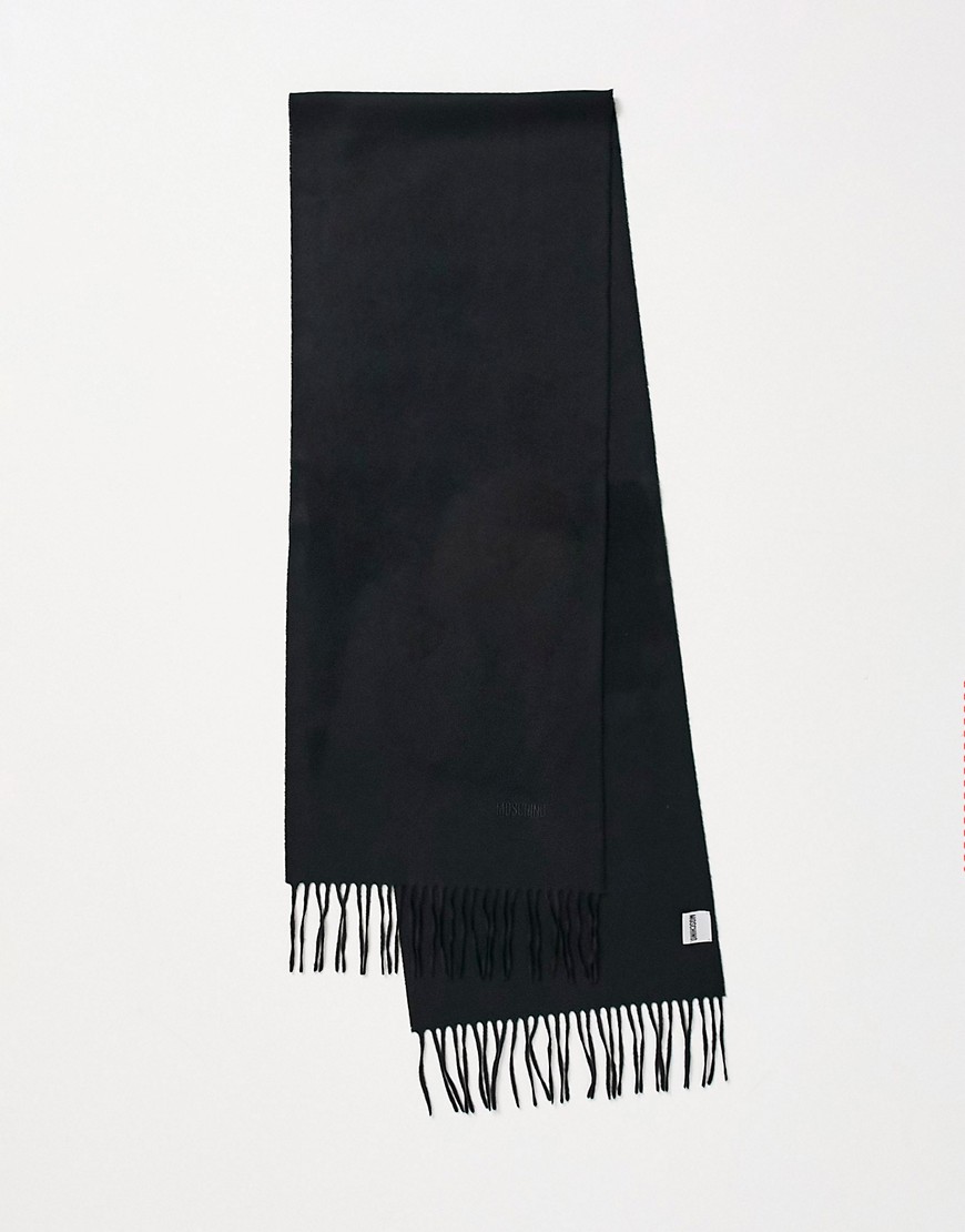wool scarf in black