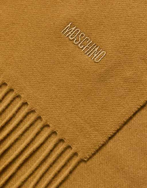 Moschino wool scarf in camel, 2 of 4