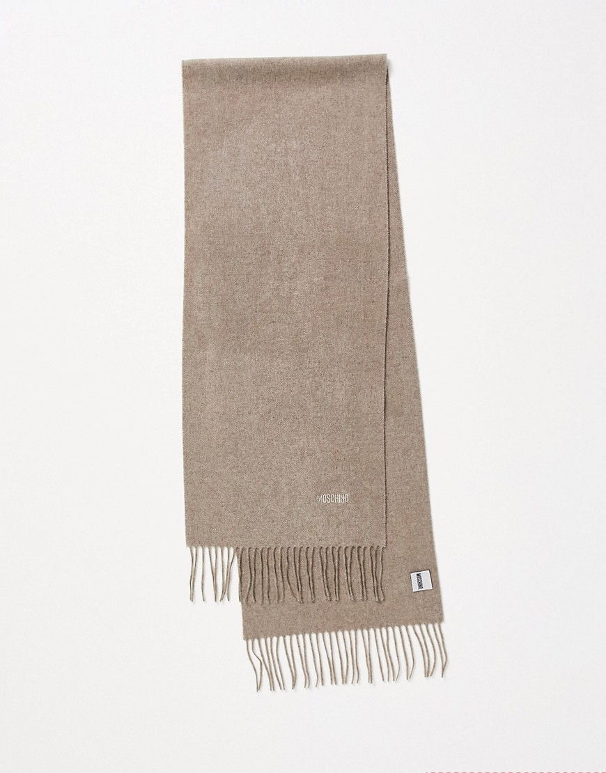 Moschino wool scarf in gray