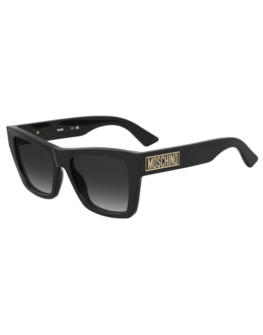 Moschino - Zonnebril met vierkant montuur in zwart, 2 van 4