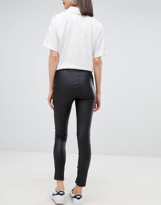 operatie winkel oplichter Moss Copenhagen high waisted skinny leather pants | ASOS