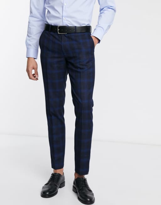 Moss London - Costume - Carreaux bleu encre, 2 de 2