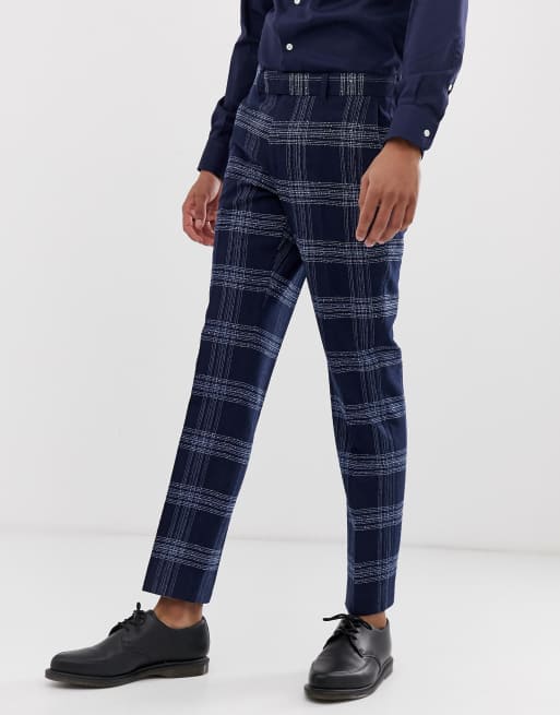 Moss London - Costume coupe skinny - Carreaux bleus, 3 de 3