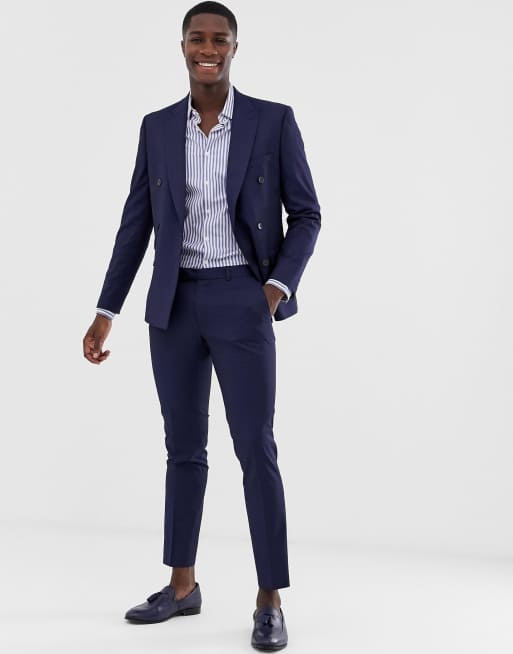Moss London - Abito slim blu navy elasticizzato, 2 di 3