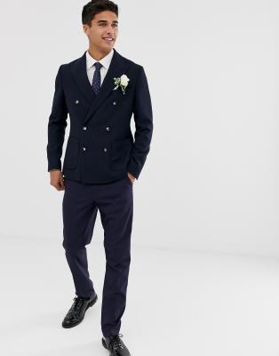 mens skinny double breasted suit