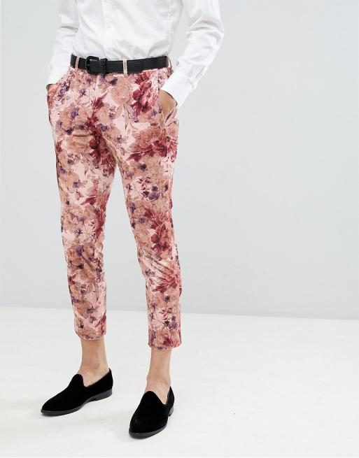Moss London - Skinny kostuum met bloemen in gekreukt fluweel , 3 van 3