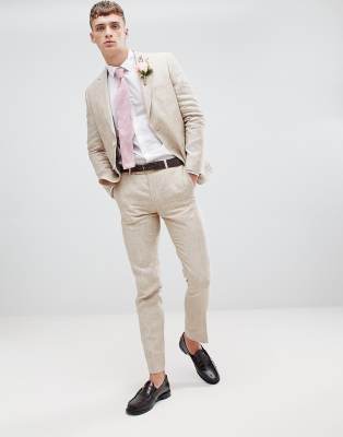 moss bros linen suit