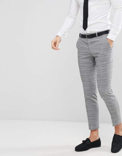 Pantalon homme carreaux discount gris