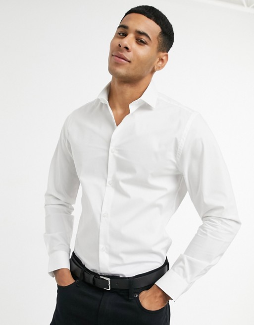 Moss London slim fit shirt in white