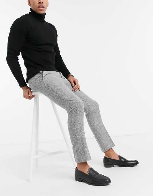 Moss London slim fit suit pants in black & white check, 4 of 4