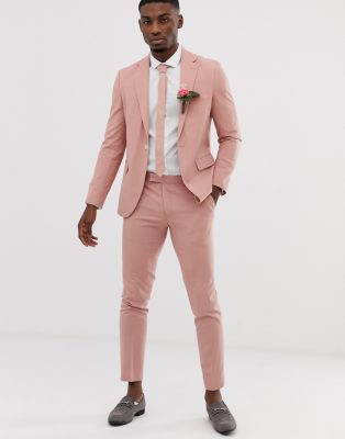 pink suit trousers