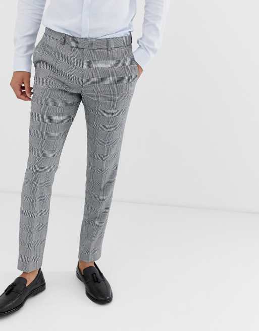 Moss London skinny suit with check boucle , 3 of 3