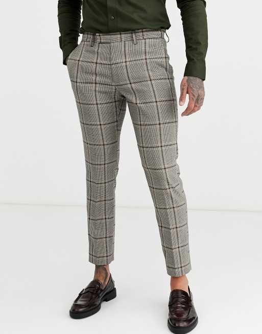 gray check pants