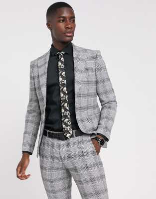 black and white check jacket