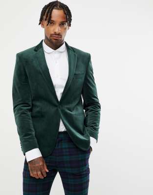 next green velvet blazer
