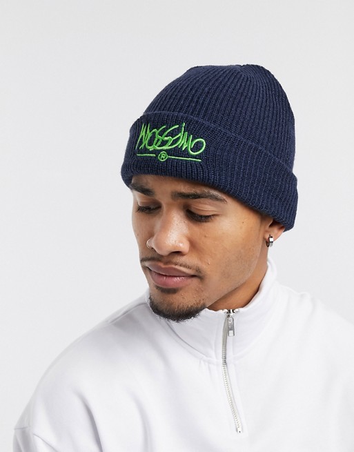 Mossimo Classic logo beanie in navy