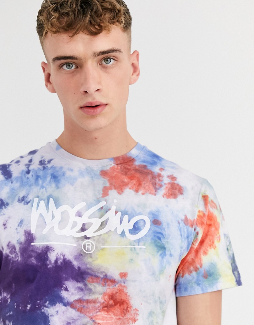 Mossimo - T-shirt tie-dye con logo-Multicolore