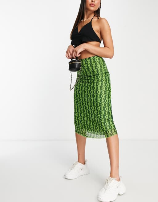 Green hotsell skirt 90s