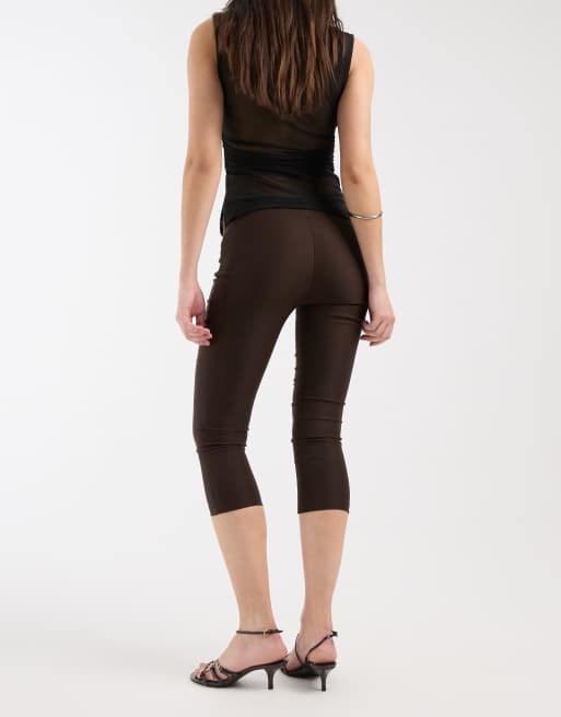 Motel Aelva capri lace up pants in black, 5 of 5