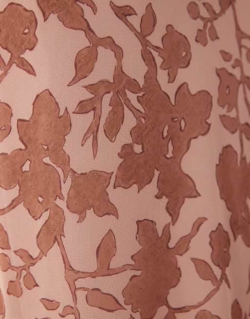 Motel alfreda floral print maxi skirt in pink, 4 of 5