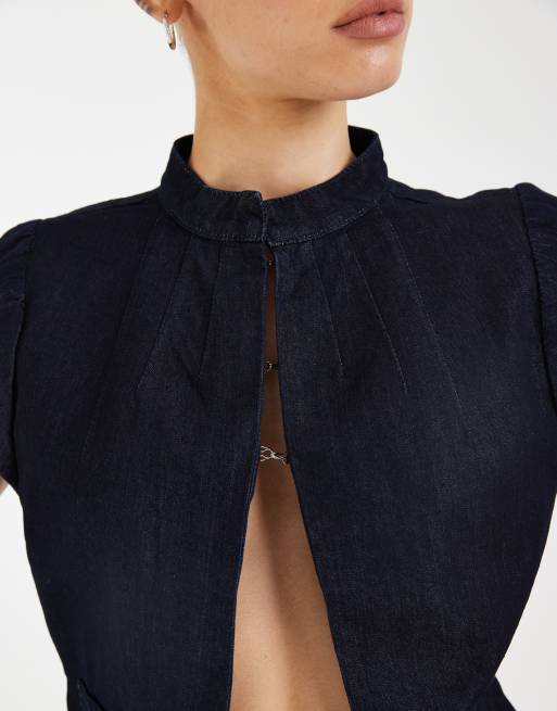 Motel - Alnira - Top d'ensemble façon caban en denim - Indigo, 2 de 4