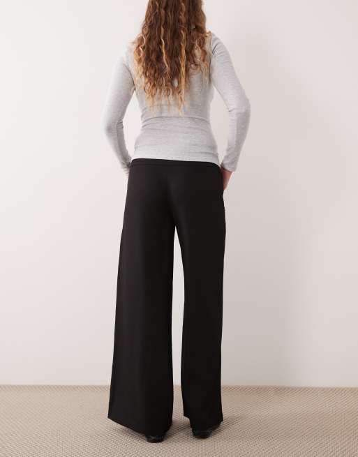 Motel andota stud detail wide leg pant in black, 3 of 5