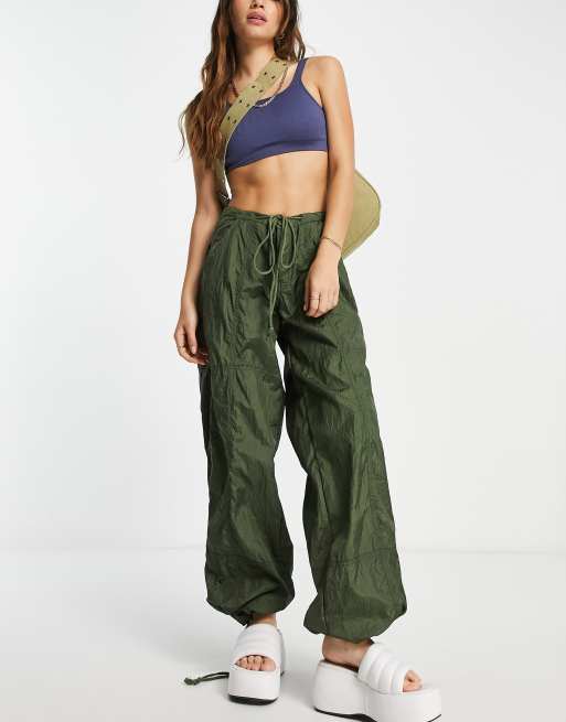 Chute Trouser in Parachute Silver Green