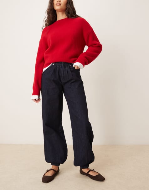 Motel Banaran chambray balloon pants in indigo - view 1