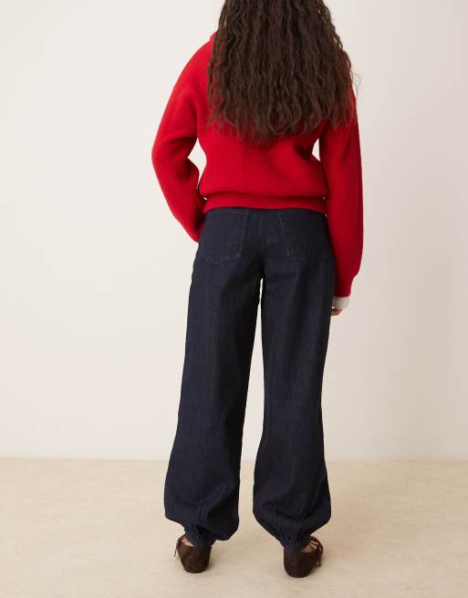 Motel Banaran chambray balloon trousers in indigo, 2 of 5
