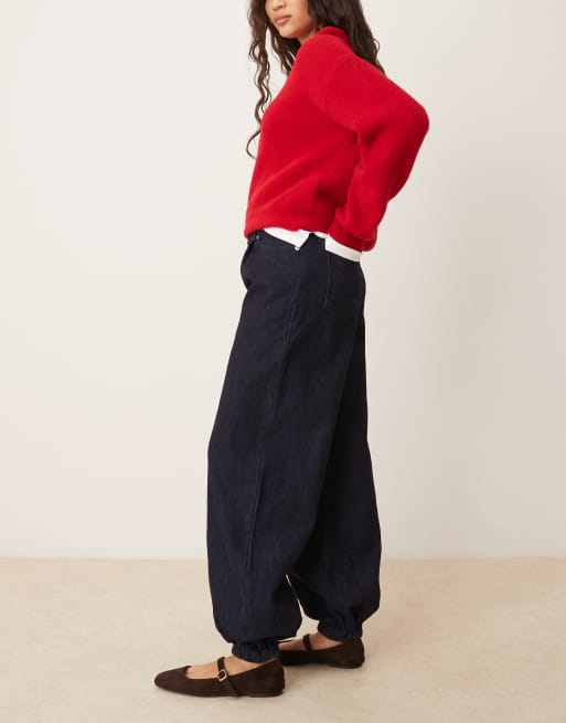 Motel Banaran chambray balloon trousers in indigo, 3 of 5