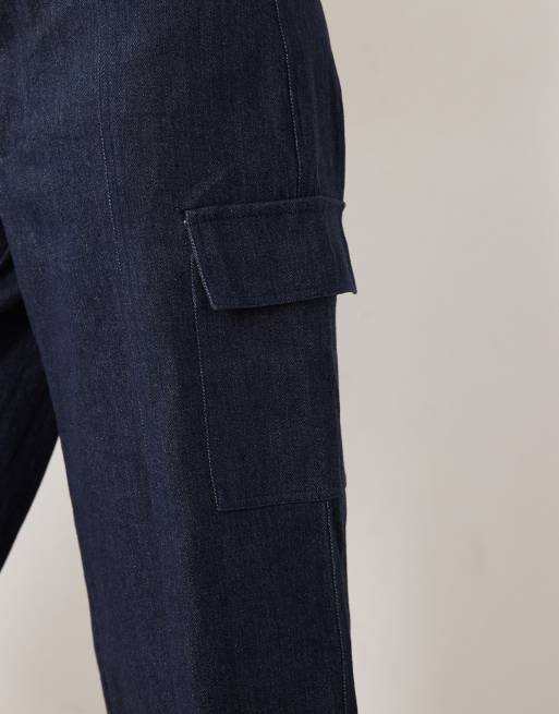 Motel Bensen cargo capri trousers in blue, 5 of 5