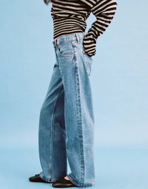 Motel – Blå, parallella jeans med låg midja, 3 av 3
