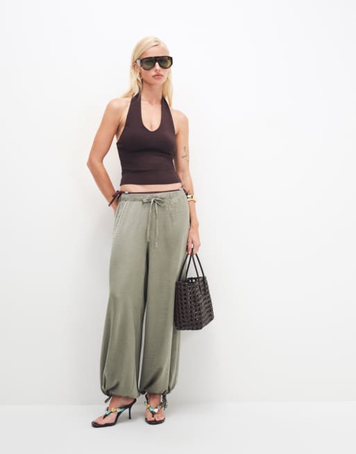 Motel - Brizid - Pantalon avec chevilles bouffantes - Kaki, 2 de 7