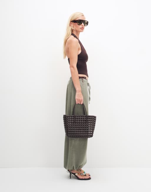 Motel - Brizid - Pantalon avec chevilles bouffantes - Kaki, 3 de 7