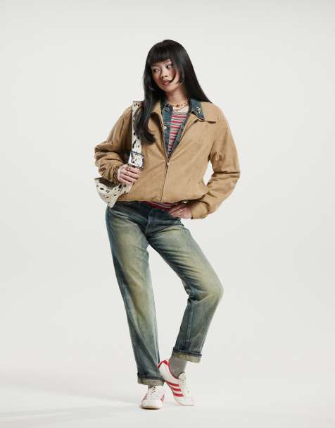 Motel Catalin boxy oversized faux leather jacket in sand - view 1