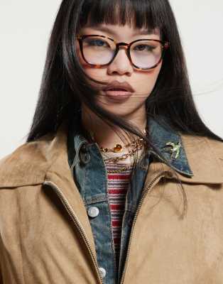 MOTEL CATALIN BOXY OVERSIZED FAUX LEATHER JACKET 
