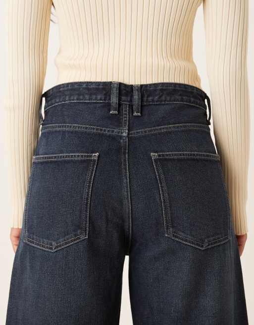 Motel - Celia - Jeans dritti 100 cotone indaco con risvolto, 4 di 5
