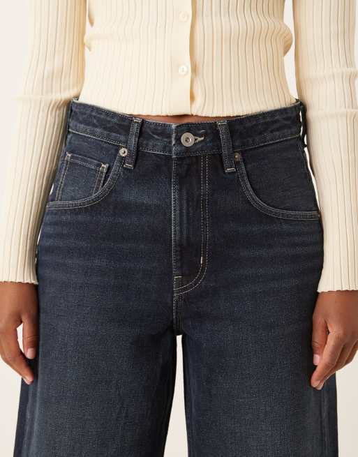 Motel - Celia - Jeans dritti 100 cotone indaco con risvolto, 5 di 5
