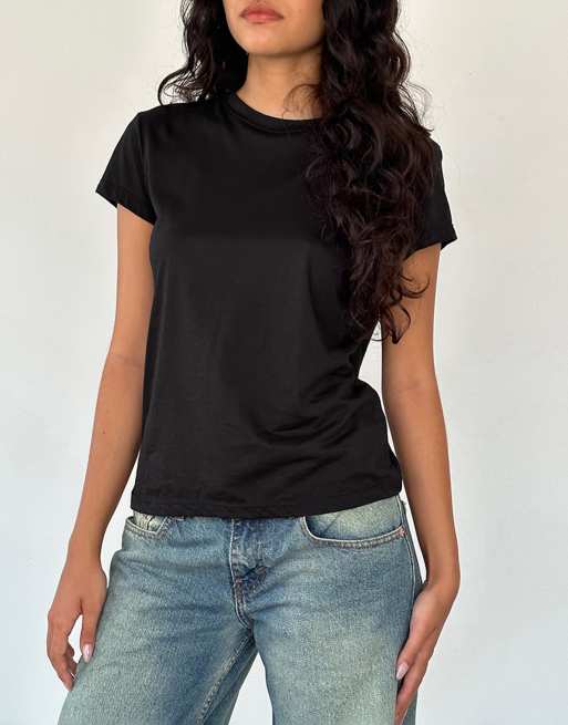 Motel - Clio - T-shirt basic nera, 3 di 4