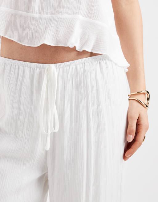 Motel co-ord Basma bloomer trouser in white, 4 of 5