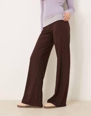 Motel Coreta Contrast Panel Pants In Brown