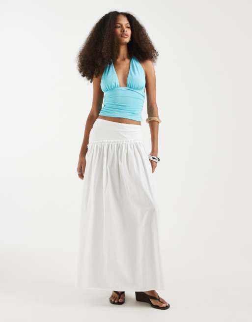 Motel Cosimo halter top in aqua, 2 of 4