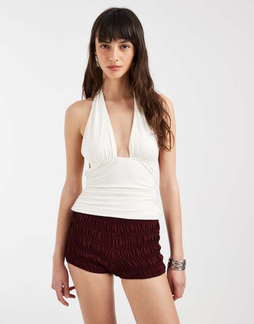 Motel Cosimo halter top In cream , 3 of 4