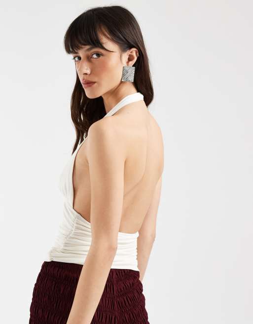 Motel Cosimo halter top In cream , 4 of 4