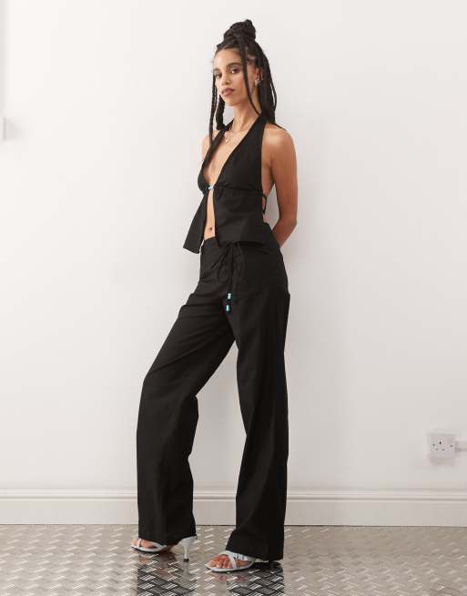 Pantalon Harem Court Et Léger Rundholz - Taille XS - Noir - Élégant Style Sarong - Occasion Très Bon État