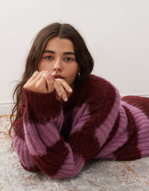 Pink and purple sweater on sale